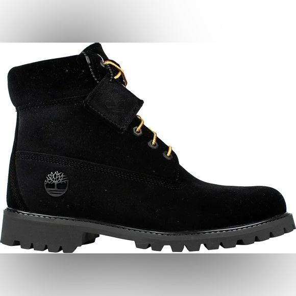 Off white Virgil Abloh x timerland black velvet boots - Picture 1 of 8